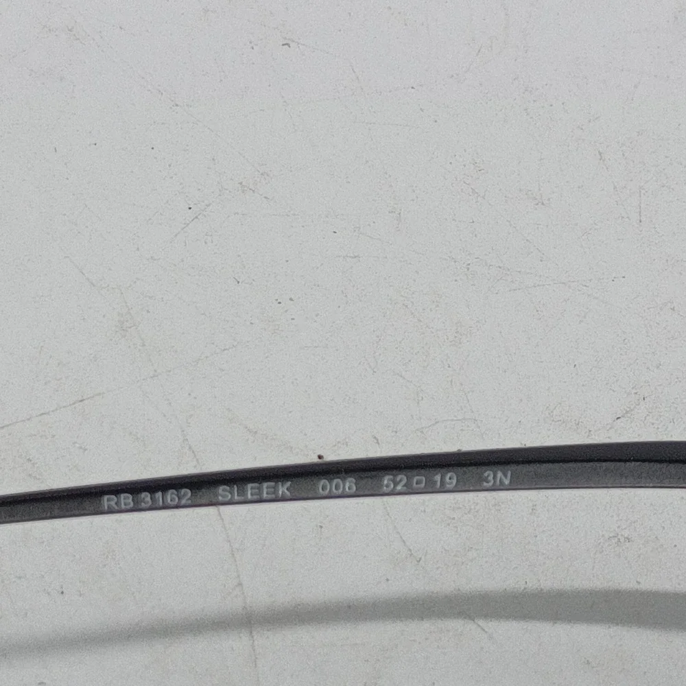 Ray-Ban RB3162 Sleek 006 Black Rectangle Sunglasses Frames Only 52-19 50